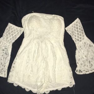 White lace romper